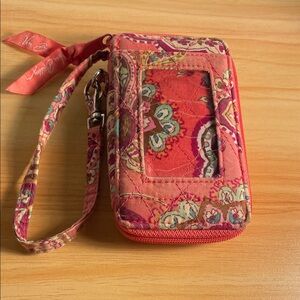 Vera Bradley Vibrant Pink Patterned Women's Wristlet